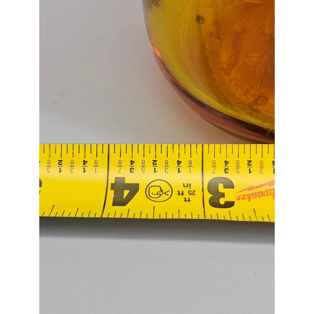 MCM Vintage BLENKO 6424 Amberina Art Glass Bud Vase red gold yellow 5